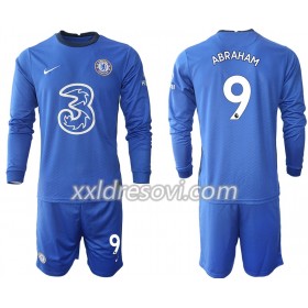 Chelsea Tammy Abraham 9 Domaći Dječji Komplet Dresovi za Nogomet 2020-2021 Dugim Rukavima (+ kratke hlače)